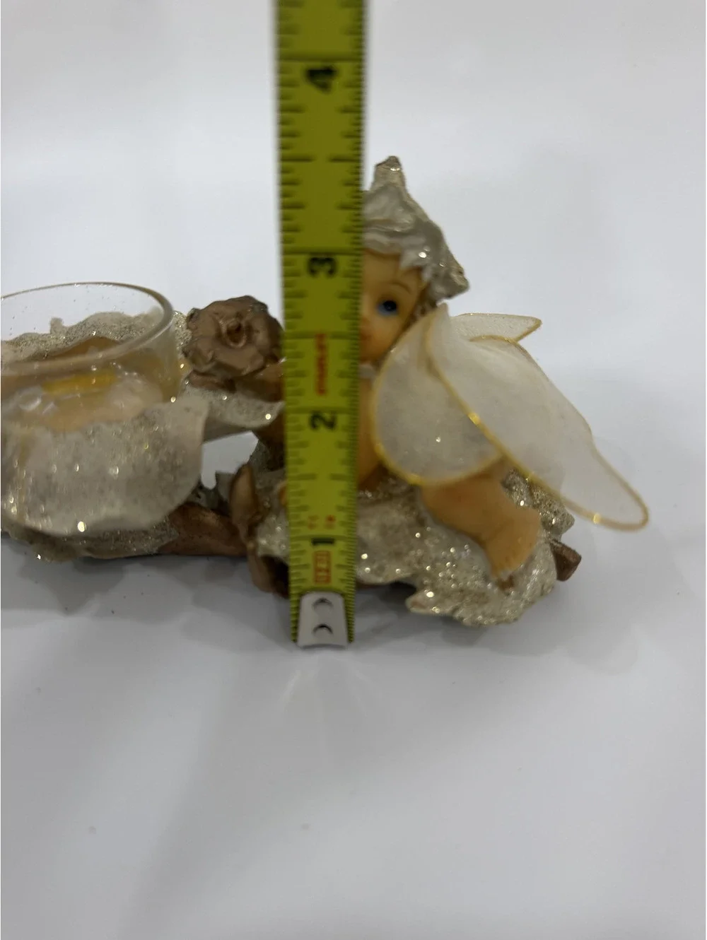Vintage D'Lusso baby Fairy Tea light holder candle holder cottage Decor Ceramic